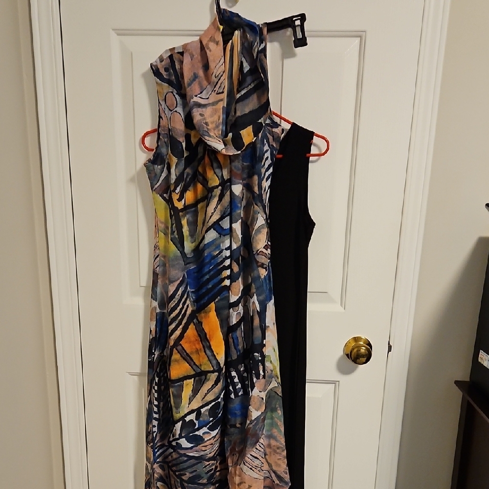 💖Vibrant Asymmetrical Abstract Dress